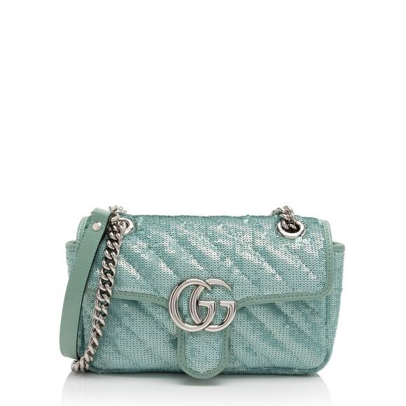 Gucci Handbags - Gucci Matelasse Sequin GG Marmont Mini Flap Bag